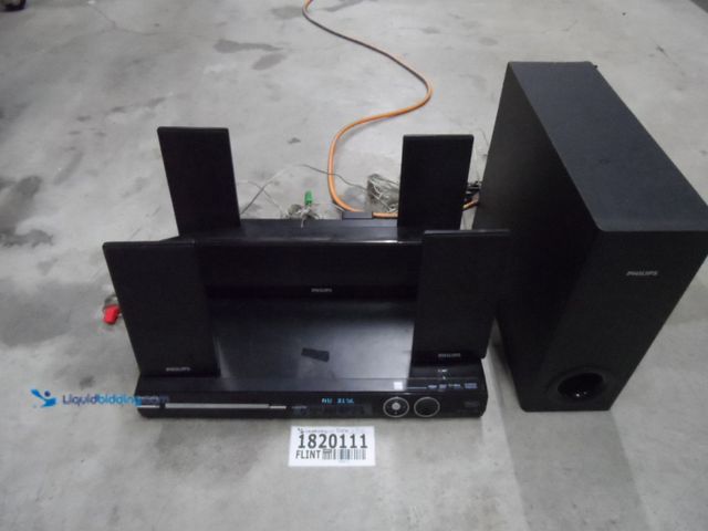 Lot 49-1820111 - 7 Phillips HTS3555/37 DVD Home Theater System Phillips DVD Home Theater System With 5 Speakers And 1...