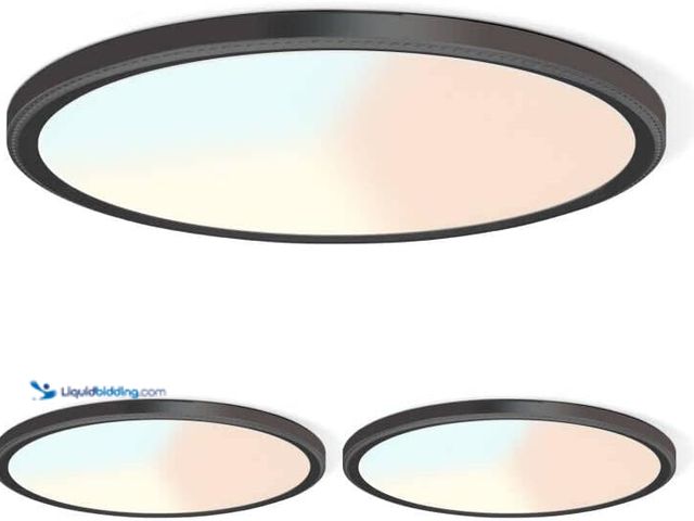 Lot 49-3511844 - Led Ceiling Light, 42W 4500LM Ultra-Thin Surface Mount Light Fixtures, 15.8 Inch 3000K/4500K/6000K 3...
