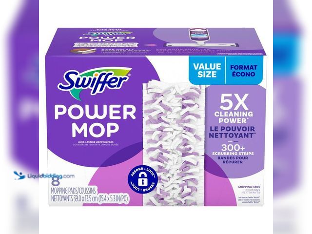 Lot 49-1548584 - Lot of (4) Swiffer Power Mop Mopping Pad Refills (8-Count). Model # 003077208189. Unused.  Ref#ASB10...