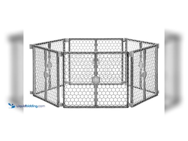 Lot 49-5553014 - Regalo Safety 192" Plastic 2-in-1 Super Wide Baby Gate & Play Yard | Adjustable Playpen, For Doorway...