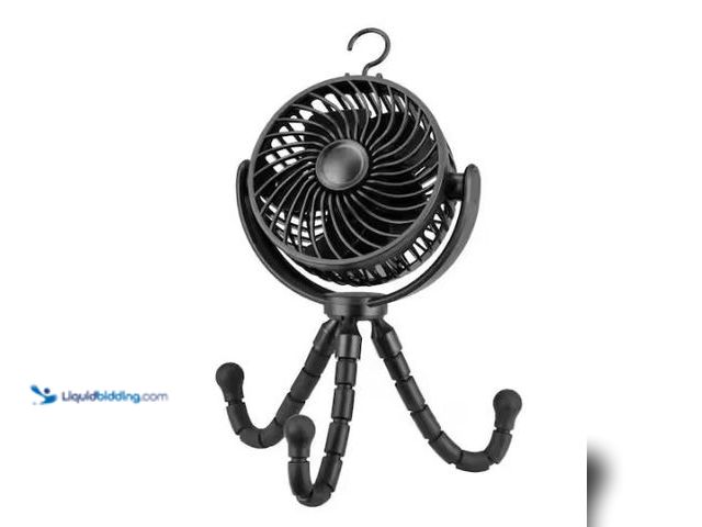 Lot 49-1553542 - Lot of (2) 4 in. Personal Octopus Clip on Fan in Black, Model # FN1042BK, Unused, Factory packed, 2 ...