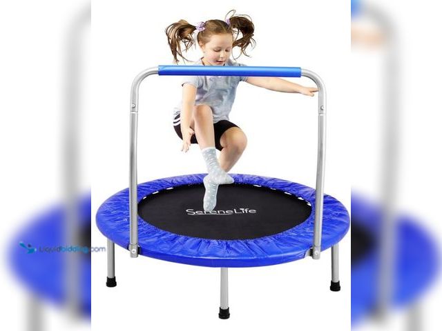 Lot 49-3432140 - 36/40" Foldable Mini Trampoline - Compact Fitness Trampoline for Kids Adults, Exercise Rebounder wit...
