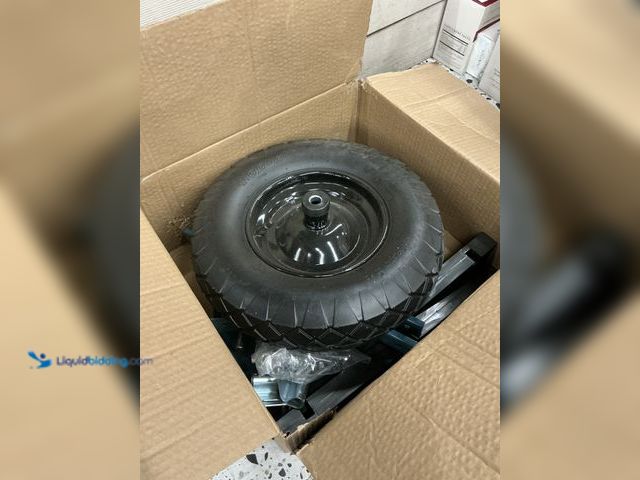 Lot 49-5520484 - Anvil Wheels and  acccsesory for wheelbarrow, 6 cubic feet, Model #AWB1006, unused, has attachments,...