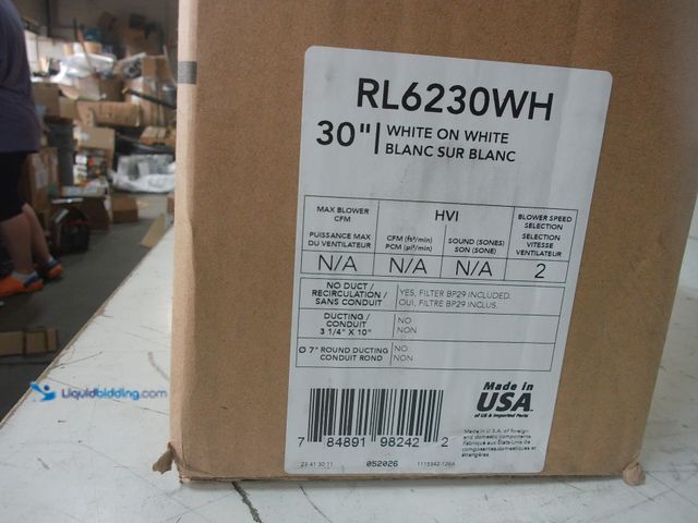 Lot 49-1629159 - Broan-NuTone RL6200 Series 24-Inch Ductless Under-Cabinet Range Hood in Stainless Steel Finish, Mode...