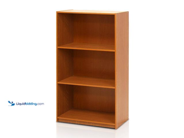 Lot 49-5450658 - Furinno
39.5 in. Light Cherry Wood 3-shelf Standard Bookcase with Storage New