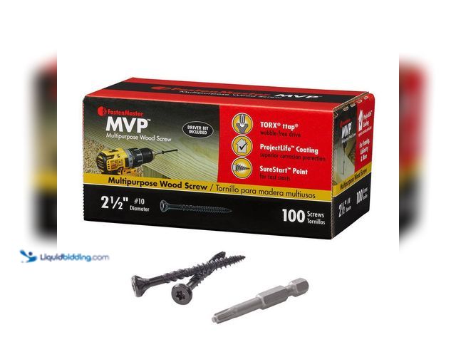 Lot 49-3563734 - #10 x 2-1/2 in. Torx TTAP Drive Suresink Flat Head MVP Multi-Purpose Wood Screw (100-Pack) (3pack) N...