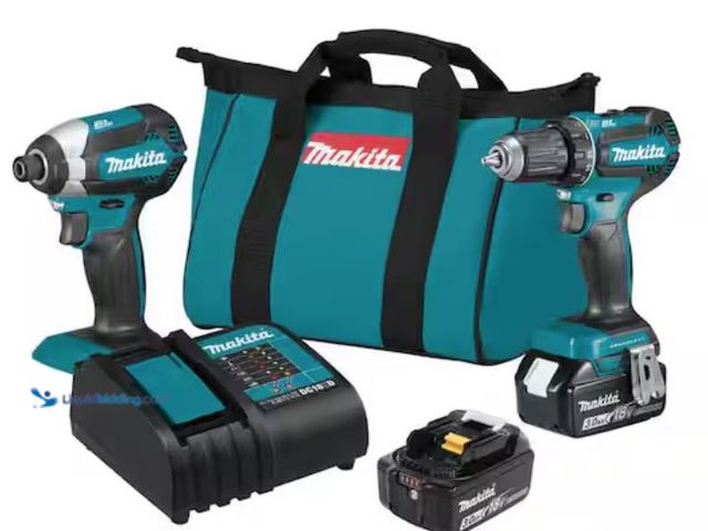 Lot 49-2005969 - Makita 18V LXT Lithium-ion Brushless Cordless 2-Piece Combo Kit 3.0Ah Driver-Drill/ Impact Driver, M...