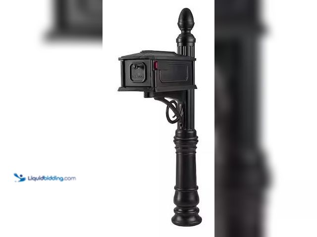 Lot 49-5460357 - Architectural Mailboxes
Stratford Black, Medium, Plastic, All-In-One Mailbox and Post Combo Interne...