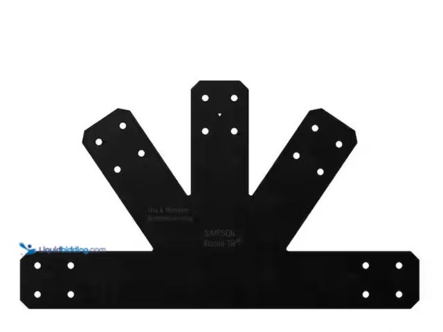 Lot 49-2006692 - Simpson Strong-Tie Outdoor Accents Avant Collection 8:12 Pitch ZMAX, Black Powder-Coated Gable Plate...