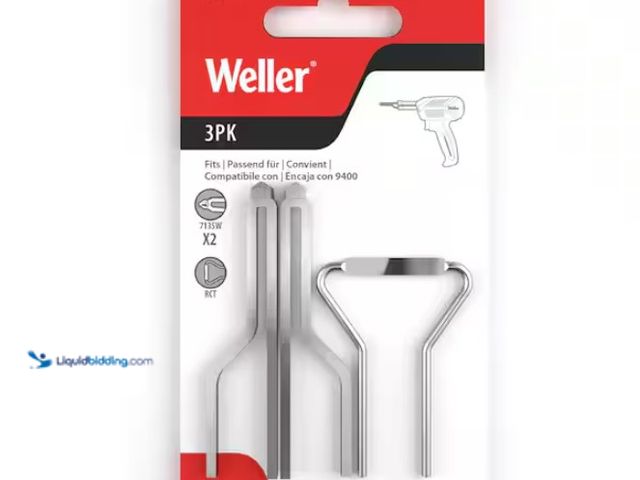 Lot 49-1547543 - (10) Weller 9400PKS Soldering Gun Tips- Combo 3-Pack Rope Cutting Tip (RCT), 2x Soldering Tip, Model...