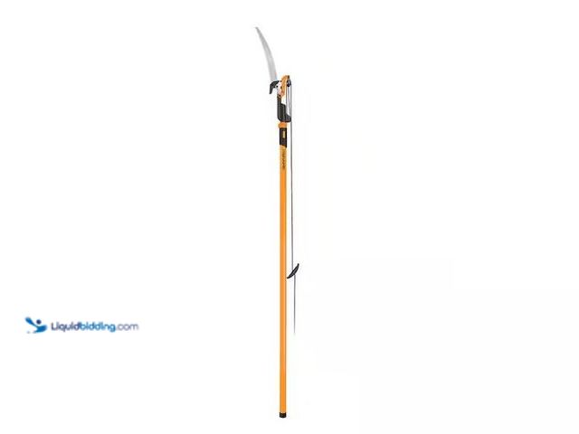 Lot 49-1572089 - Fiskars Power Lever 1-1/8 in. Cut Capacity Steel Saw Blade 15 in. Fiberglass Pole 14 ft. Tree Pruner...