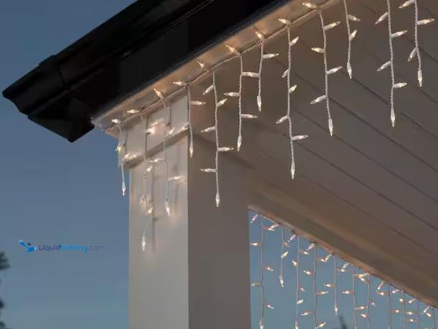 Lot 49-1541767 - (6-Pack) Home Accents Holiday 200 Clear Incandescent Mini Icicle Lights, Model # 24RT0172416C, Unuse...