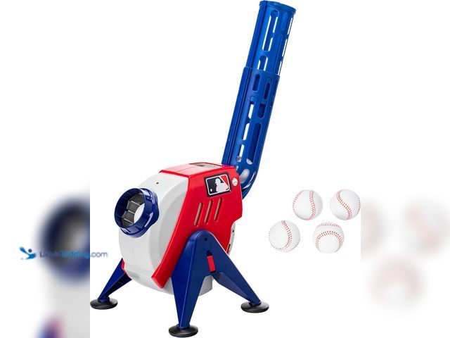 Lot 49-3563829 - Franklin Sports Kids Pitching Machine - Plastic Baseball Pitching Machine for Kids Batting Practice ...