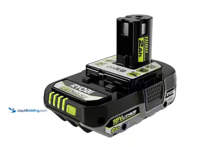Lot 49-5551867 - RYOBI
ONE+ 18V 2.0 Ah Lithium-Ion HIGH PERFORMANCE Battery, Unused, Works