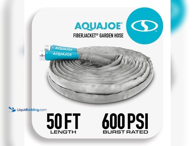Lot 49-5417782 - AQUA JOE
1/2 in. Dia. x 50 ft. Xtreme Fiber jacket Garden Hose, Metal Fittings UNUSED