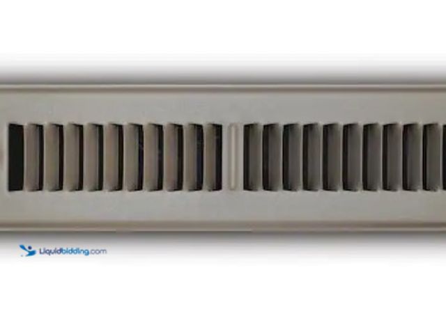 Lot 49-3631063 - Lot of (4) Everbilt 2 in. x 12 in. 2-Way Steel Toe-Kick Floor Grille in Brown, Model # E150TSB02X12,...