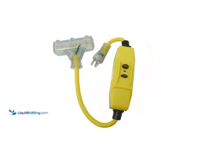 Lot 49-1549323 - (2) Shock Shield 2ft. 12 / 3 SJTW 15 Amps In-Line GFCI Tri-Tap, Model # 26020008-6, New, (2 Tri-Tap ...