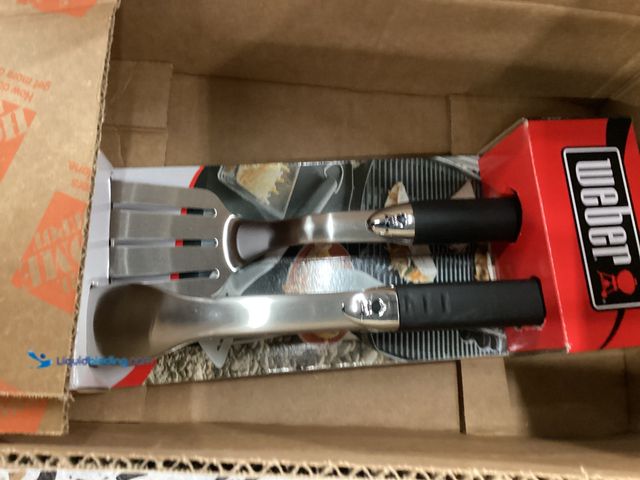 Lot 49-5414827 - weber 2-Piece Stainless Steel Grill Tool Set Model # 6645 unused