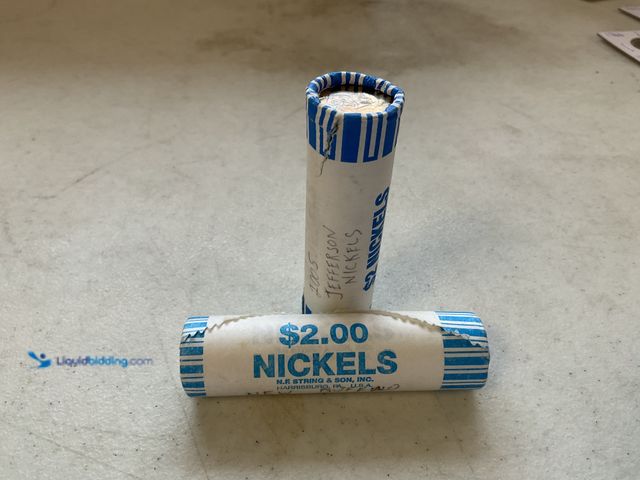 Lot 49-1505579 - LOT OF 2 2005 JEFFERSON NICKEL $2 ROLLS #COINS1211