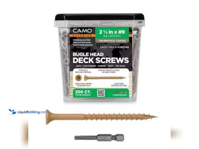 Lot 49-2022929 - Lot of (2) CAMO 2-1/2 in. #9 Tan Star Drive Exterior Bugle Head Wood Deck Screws (350-Count), Model ...