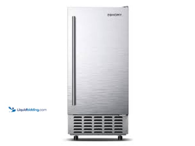 Lot 49-5448414 - EUHOMY 15 in. 66lbs/24H Nugget Ice Maker in silver Stainless Steel, Bulit-in/Freestanding, Ice Full ...