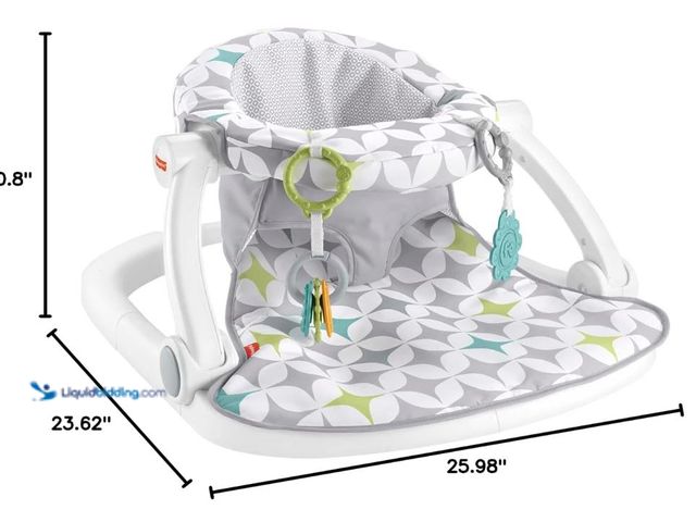 Lot 49-5555539 - Fisher-Price Portable Baby Chair Sit-Me-Up Floor Seat with Developmental Toys & Machine Washable Sea...