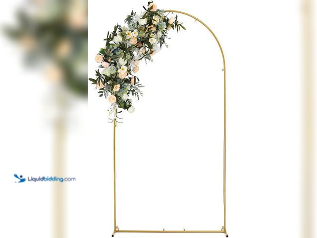 Lot 49-3466107 - Vincidern 6.6 FT Wedding Arch Backdrop Stand for Parties, Balloon Arch Stand, Wedding Arches for Cer...