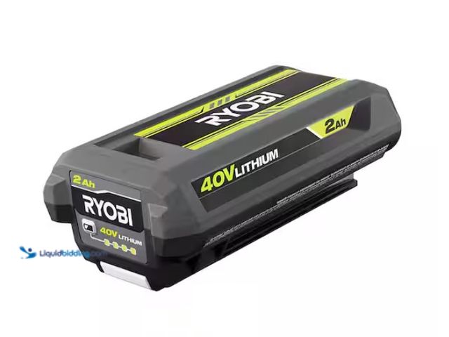 Lot 49-1547893 - RYOBI 40V Lithium-Ion 2.0 Ah Battery, Model # OP4020A, Slightly used, Tested works.  Ref#HDRelist