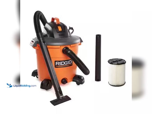 Lot 49-1569239 - RIDGID 16 Gal. 5.0 Peak HP NXT Shop Vacuum Wet Dry Vac with General Debris Filter, Locking Hose and ...