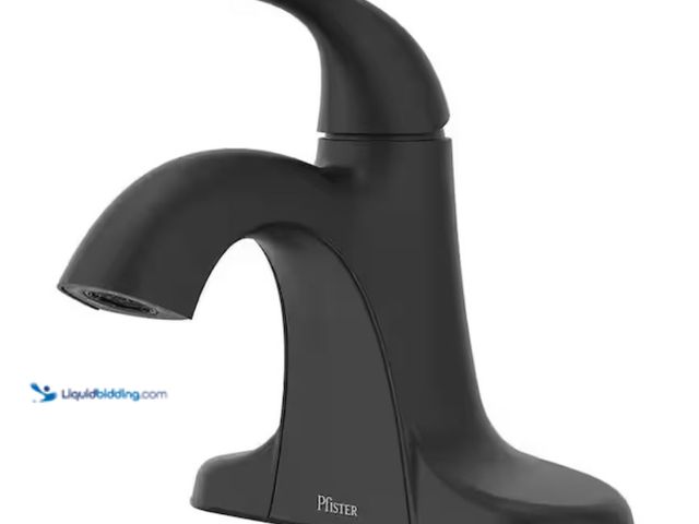 Lot 49-2001621 - Pfister Framework Series Single Handle Single Hole Bathroom Sink Faucet in Matte Black, Model # LF-0...