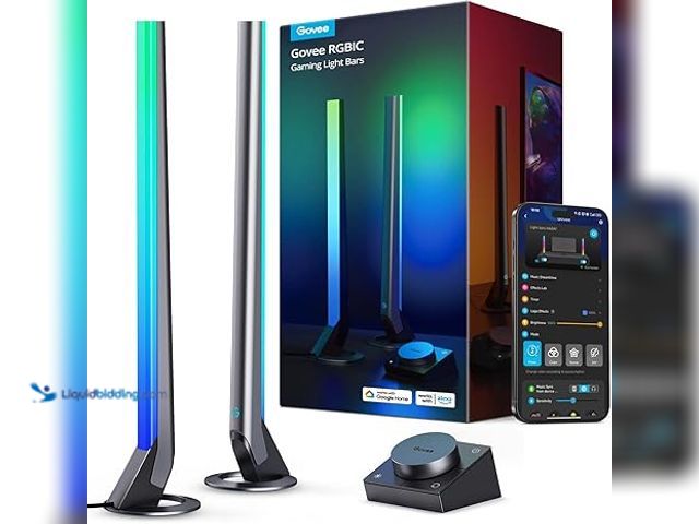 Lot 49-3482710 - Govee RGBIC Gaming Light Bars H6047 with Smart Controller, Wi-Fi Smart LED Gaming Lights with Music ...