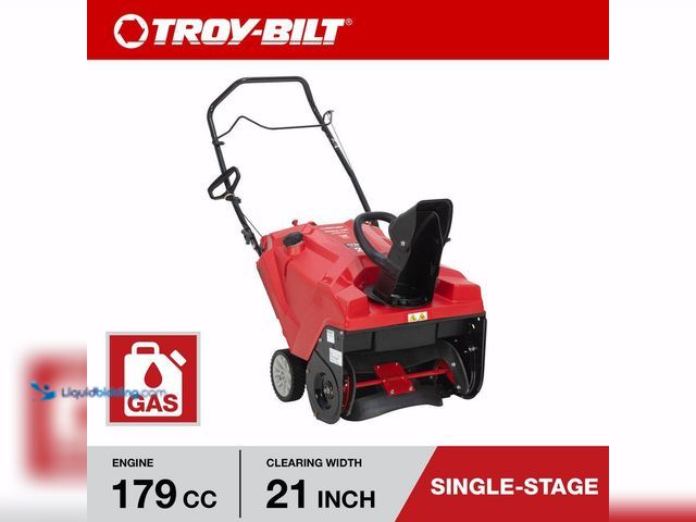 Lot 49-3531025 - Troy-Bilt
Squall 21 in. 179 cc Single-Stage Gas Snow Blower with Electric Start and E-Z Chute Contr...