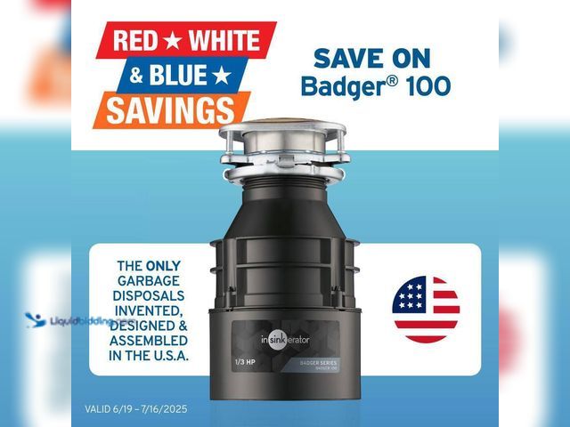 Lot 49-5405870 - InSinkErator
Badger 100, 1/3 HP Continuous Feed Kitchen Garbage Disposal, Badger Series Unused