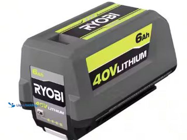 Lot 49-5436332 - RYOBI 40V Lithium-Ion 6.0 Ah High Capacity Battery. Model # OP4060A1. Used. No charger. Powers on.