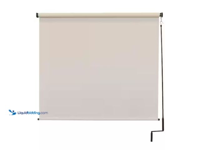 Lot 49-1624371 - Sea Sun Redondo Cream Cordless Outdoor Patio Roller Shade 72 in. W x 96 in. L Model # SSCN.77.68.70,...