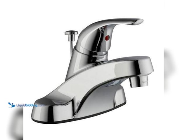 Lot 49-3565677 - Glacier Bay Aragon 4 in. Centerset Single-Handle Low-Arc Bathroom Faucet in Polished Chrome. Model #...