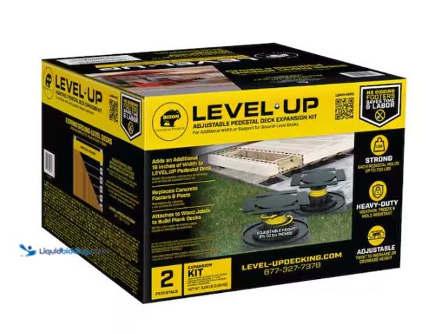 Lot 49-1624557 - Bison Innovative Products Level.Up Adjustable Deck Pedestal Joist Support Expansion Kit (2-Pedestal ...