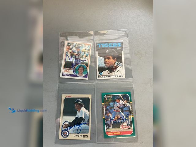 Lot 49-1820850 - COLLECTIBLE LOT OF 4 AUTOGRAPHED DETROIT TIGERS MLB BASEBALL CARDS FROM VARIOUS YEARS AND TYPES. INC...