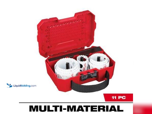 Lot 49-3565270 - Milwaukee Hole Dozer General Purpose Bi-Metal Hole Saw Set (11-Piece) Model # 49-22-4020 used lightl...