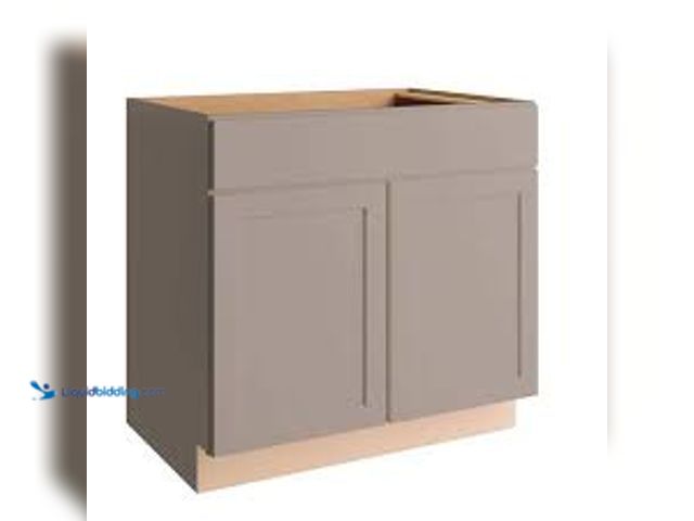 Lot 49-5488290 - Hampton Bay Courtland 36 in. W x 24 in. D x 34.5 in. H Assembled Shaker Base Kitchen Cabinet in Ster...