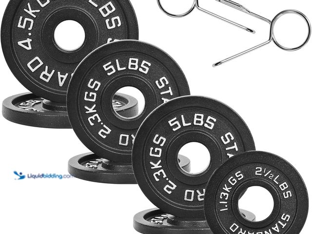 Lot 49-5406847 - 2-Inch Olympic Cast Iron Weight Plate for Strength Training & Weightlifting, Multiple Sizes, Unused.
