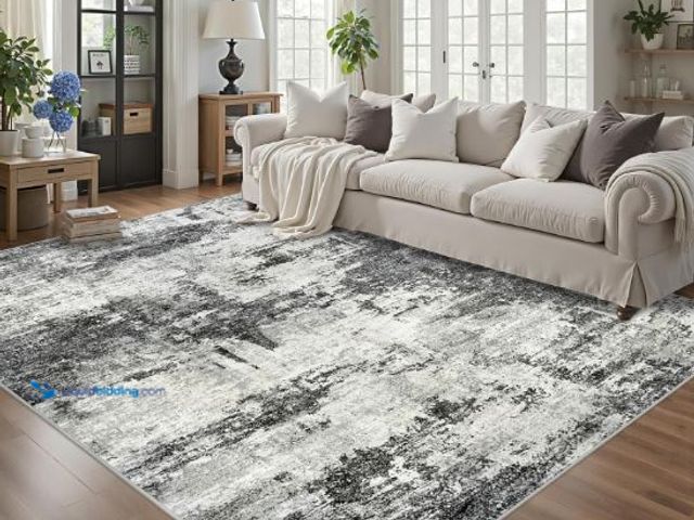 Lot 49-1569085 - 12x10 Area Rugs for Living Room: Abstract Washable Rug with Anti-Slip Backing Non-Shedding Stain-Res...
