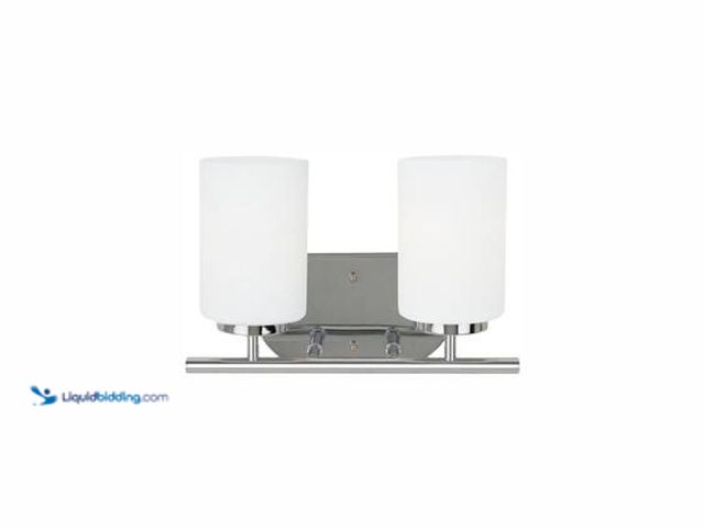 Lot 49-5572208 - Generation Lighting Oslo 12.5 in. 2-Light Chrome Transitional Contemporary Bathroom Wall Vanity Ligh...