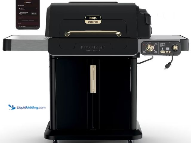 Lot 49-2022981 - Ninja Flex Flame Grill and Smoker with ProConnect, Model # PG305, MSRP $1,299.99, Unused, Has attach...