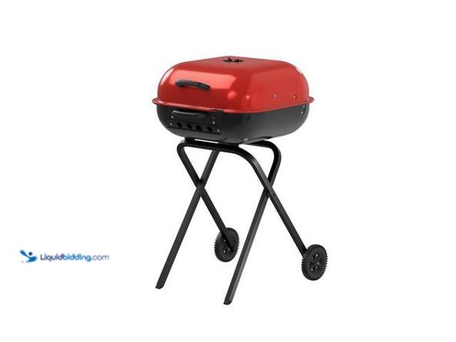 Lot 49-5554238 - Americana Walk-A-Bout Portable Red Charcoal Grill Model # 4200.0A236 Unused Scratches