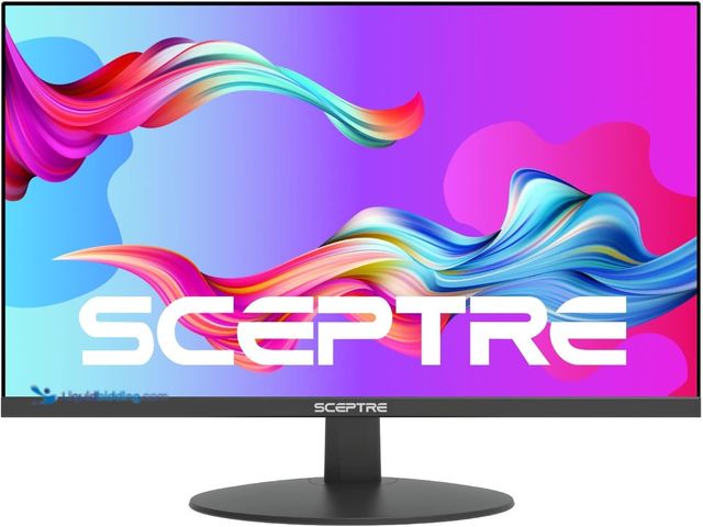 Lot 49-5461233 - Sceptre IPS 24-Inch Business Computer Monitor 1080p 75Hz with HDMI VGA Build-in Speakers, Machine Bl...