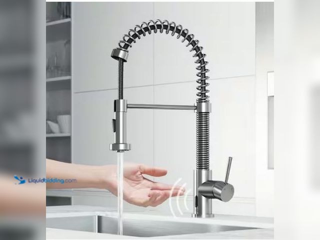 Lot 49-1573972 - VIGO Edison Single Handle Pull-Down Sprayer Kitchen Faucet with Touchless Sensor in Stainless Steel,...