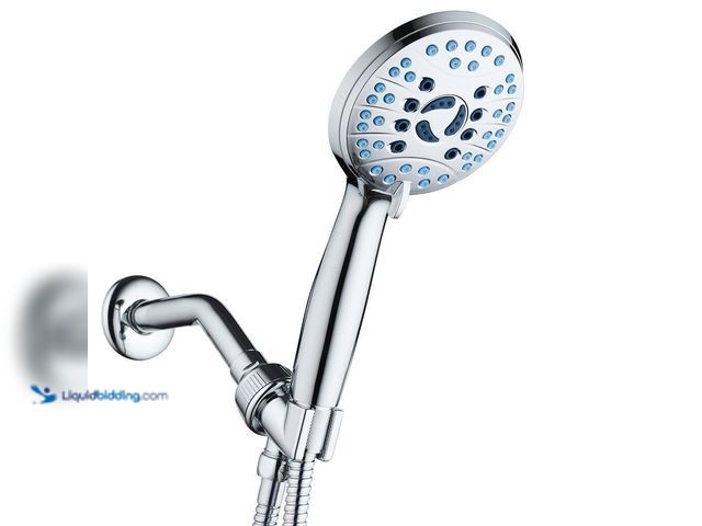 Lot 49-5484806 - 8-Spray Patterns 2.5 GPM 4.5 in. Wall Mounted Dual Shower Head and Adjustable Pressure Hand Shower i...