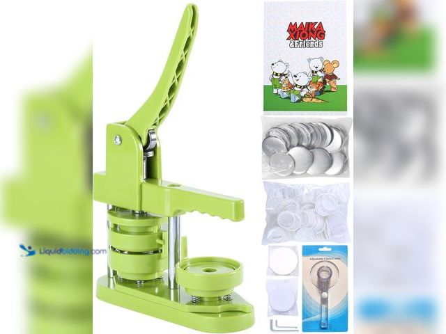 Lot 49-3529147 - Button Maker Machine 58mm - (3rd Gen) Installation-Free 58mm(2.25in) DIY Pin Badge Button Maker Pres...