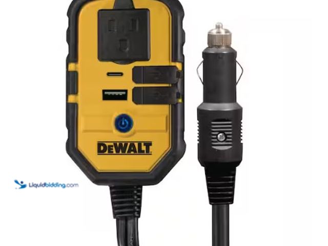 Lot 49-2004452 - DEWALT 140-Watt Portable Power Inverter for Car with Dual USB Ports,  Model # DXAEPI140, Unused, Una...